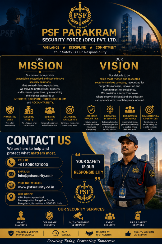 Best Security Services in Srinagar | Security Guard Company | PSF Parakram Security Force Best Security Services in Srinagar